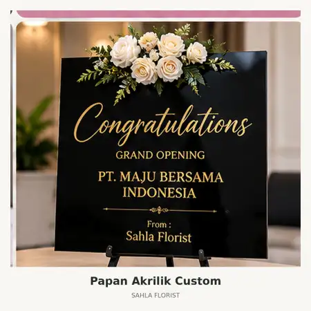 Papan Bunga Akrilik Kenjeran